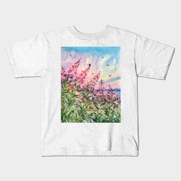 Wildflowers Kids T-Shirt by EL_ART